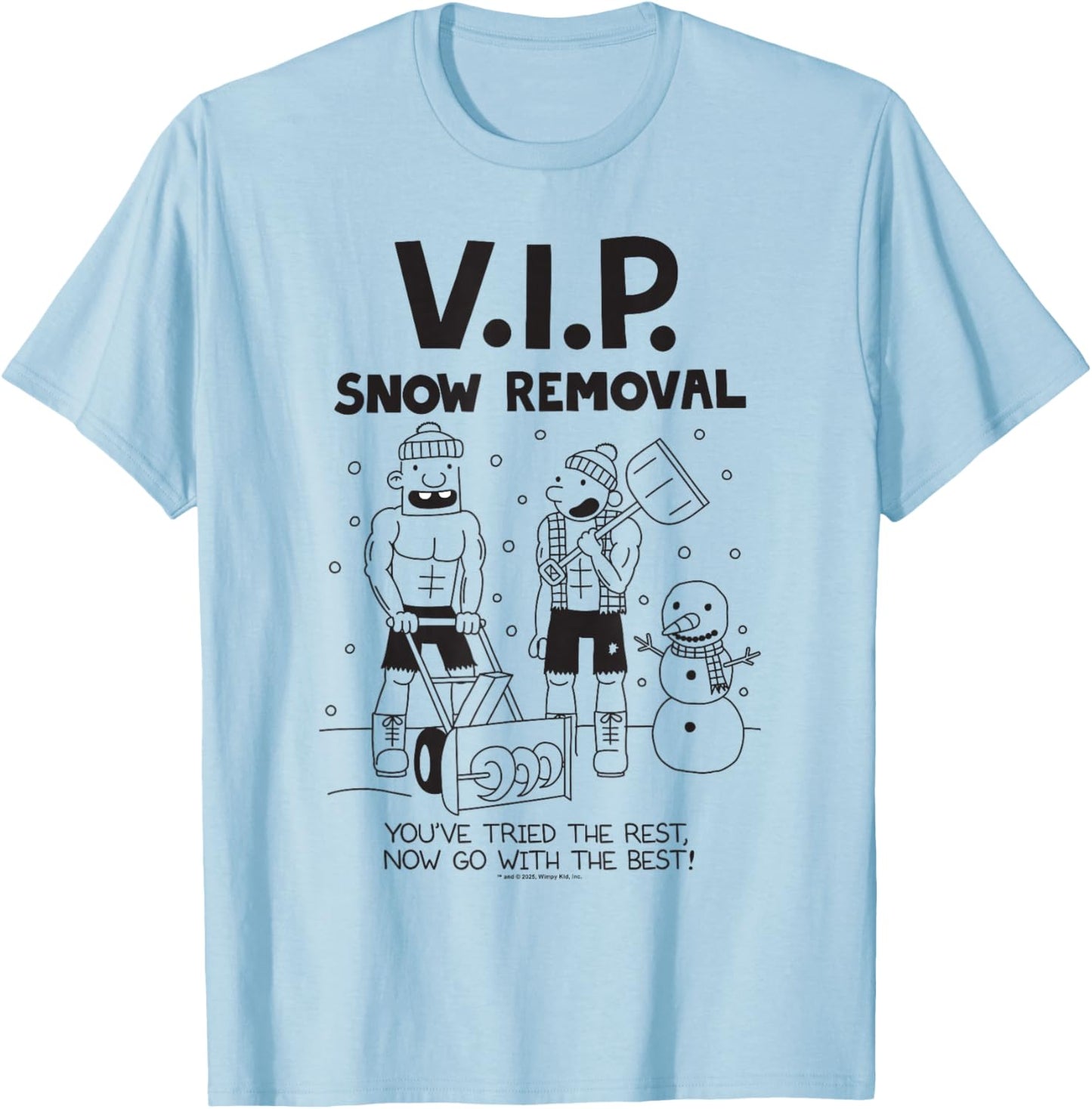 Diary of a Wimpy Kid V.I.P. Snow Removal T-Shirt - T-Shirt | Light Blue