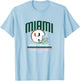 Miami Hurricanes 2025 College Football Playoff Retro Helmet T-Shirt - T-Shirt | Light Blue