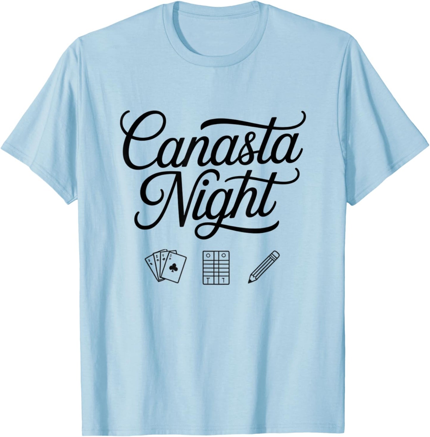 Peace Love Canasta Card Game Canasta Night Lover Card Game T-Shirt - T-Shirt | Light Blue