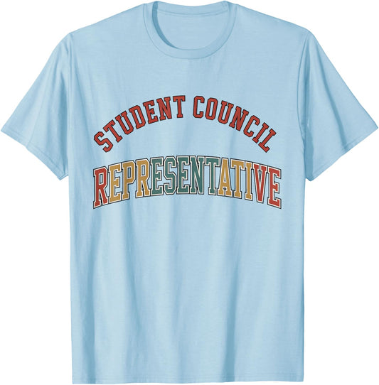 Student Council Representative Teacher Student Council Vibes T-Shirt - T-Shirt | Light Blue