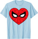 Marvel Comics Spider-Man Heart-Shaped Mask T-Shirt - T-Shirt | Light Blue