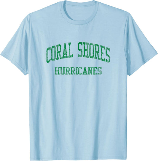 Coral Shores High School HS Tavernier FL Vintage Sports T-Shirt - T-Shirt | Light Blue