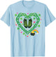 Toddler Girl St Patricks Day Irish Dance Celtic Knot Heart T-Shirt - T-Shirt | Light Blue