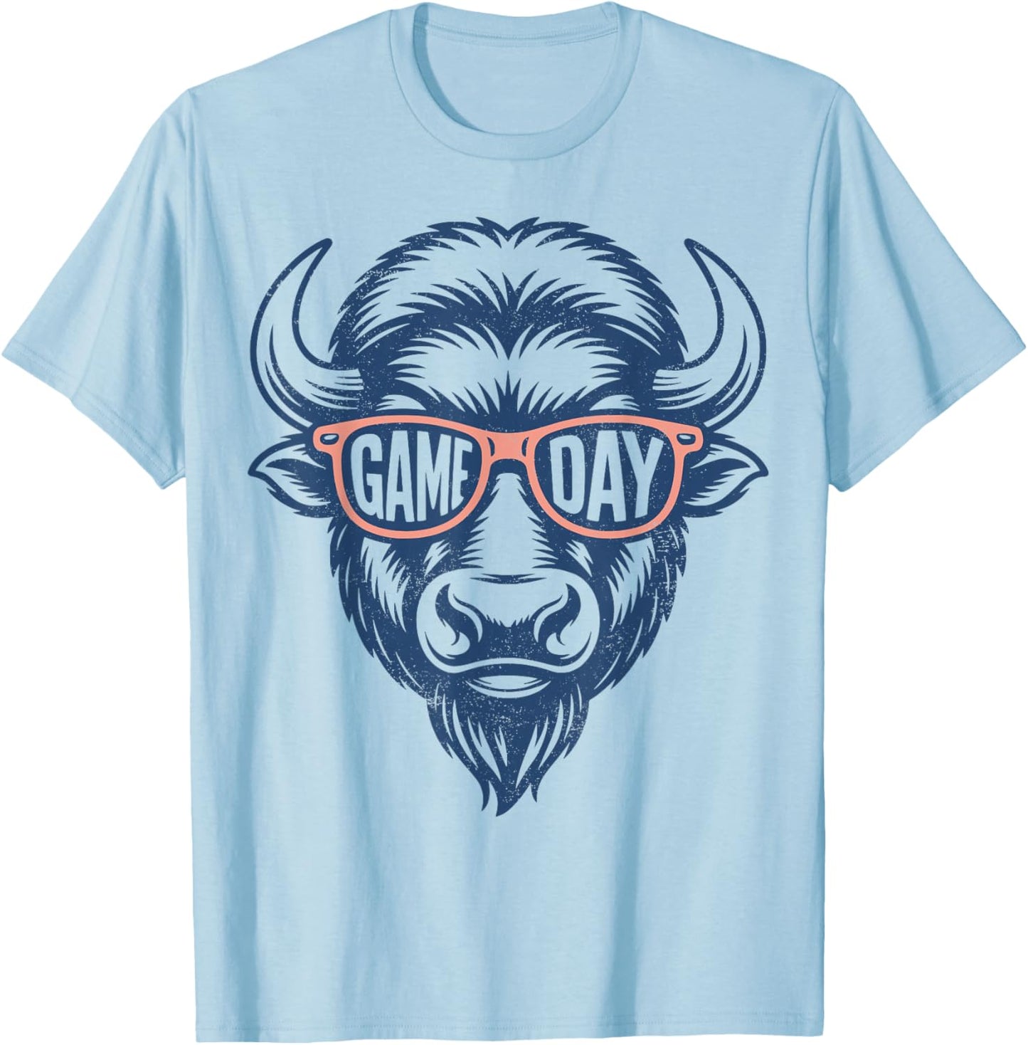 Vintage Game Day Buffalo T-Shirt - T-Shirt | Light Blue