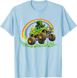 St Patricks Day Truck for Boys Teens Youth Kids Toddler T-Shirt - T-Shirt | Light Blue