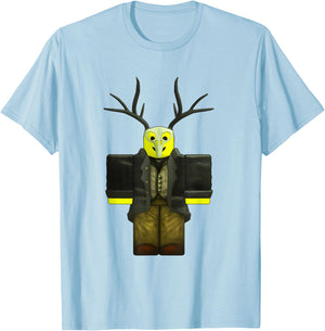 Cultist in The Forest Kids Run 99 Nights Halloween Escape T-Shirt - T-Shirt | Light Blue