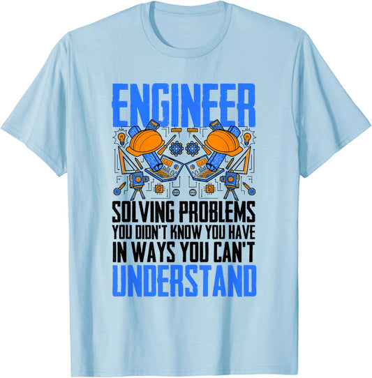 Funny Engineering Students Computer Software Civil Engineer T-Shirt - T-Shirt | Light Blue