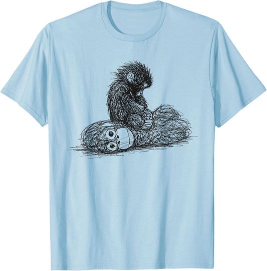 Punch Baby Monkey Plush Toy T-Shirt - T-Shirt | Light Blue