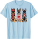 Cute German Shepherd Valentine Alsatian Dog T-Shirt - T-Shirt | Light Blue