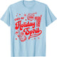 Full of Holiday Spirit Christmas Drinking Retro Cocktails T-Shirt - T-Shirt | Light Blue