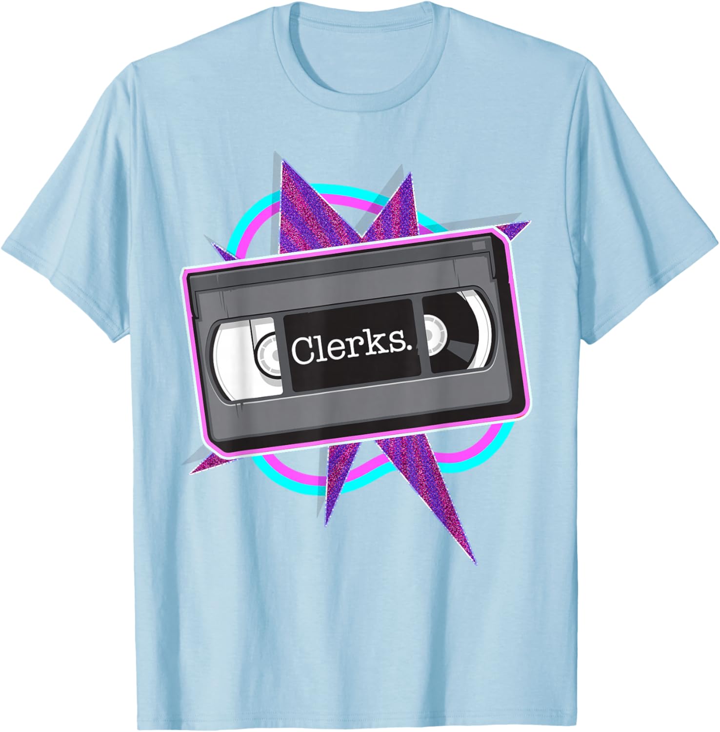 Kevin Smith Clerks VHS Tape Meme Icon 1990s Pop Art Vintage T-Shirt - T-Shirt | Light Blue