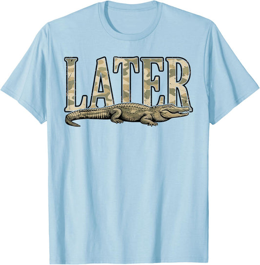 See You Later Teacher Summer Alligator Last Day of School T-Shirt - T-Shirt | Light Blue