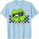 Boys St Patricks Day Toddler Lucky Dabbing Shamrock Clover T-Shirt - T-Shirt | Light Blue