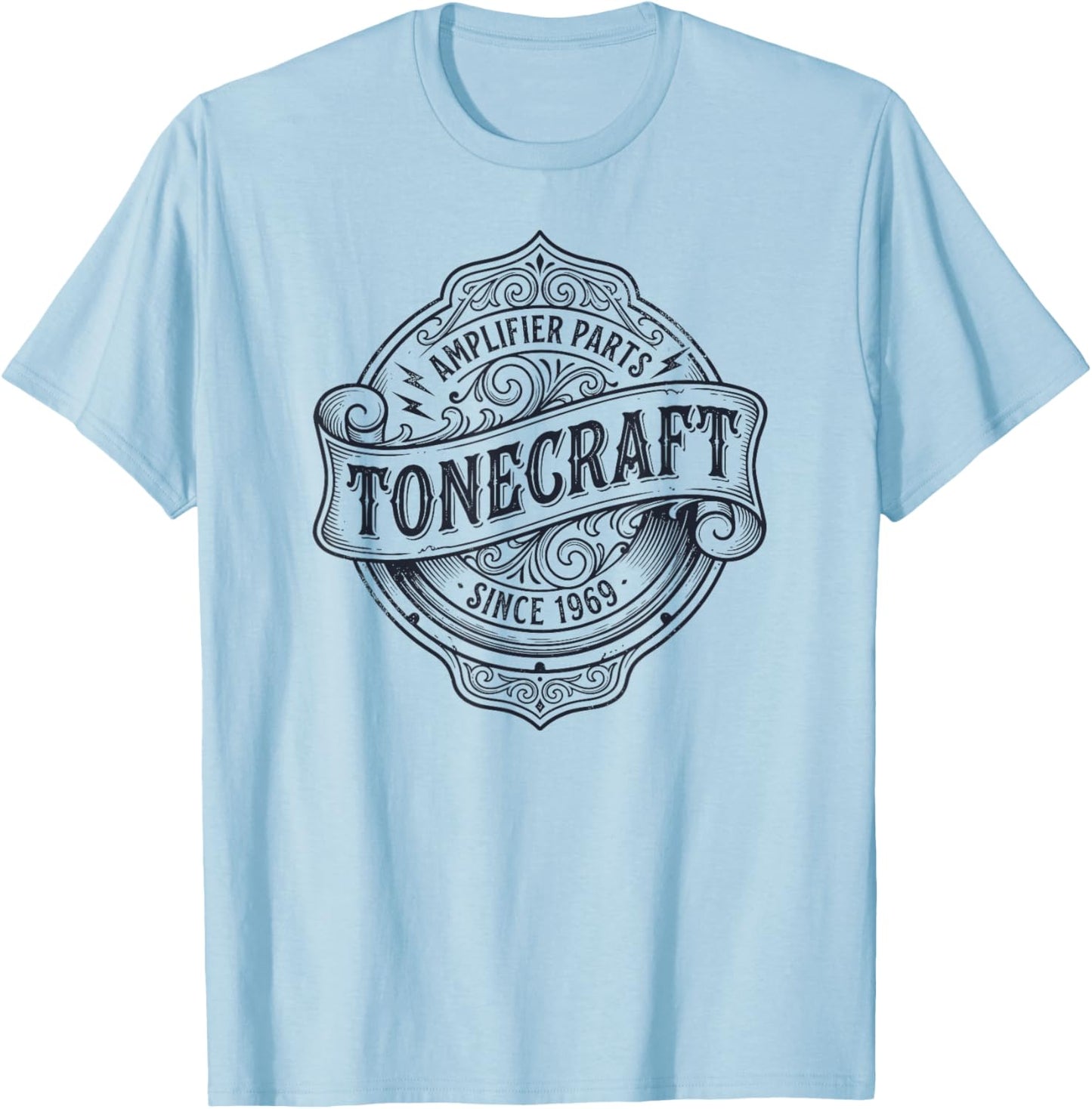 Tonecraft Amplifier Parts Vintage Audio 1969 Musician Gear T-Shirt - T-Shirt | Light Blue