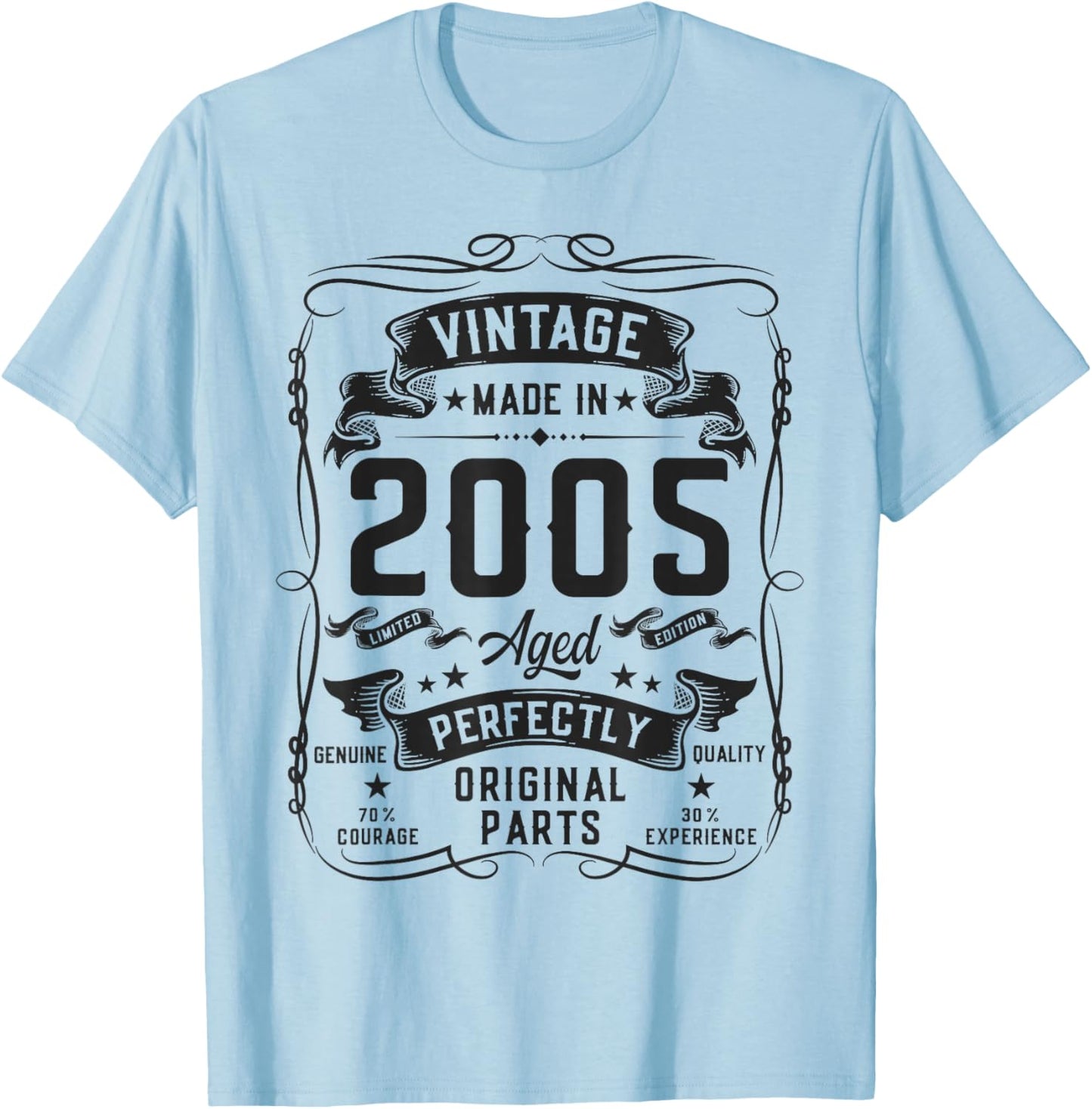 Vintage 2005 21yr 21st Birthday Gifts 21 Years Old T-Shirt - T-Shirt | Light Blue