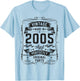 Vintage 2005 21yr 21st Birthday Gifts 21 Years Old T-Shirt - T-Shirt | Light Blue