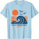 Half Moon Bay California Retro Vintage Weathered Souvenir T-Shirt - T-Shirt | Light Blue