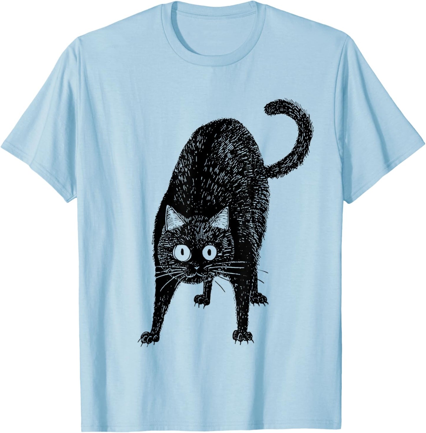 Alert cat T-Shirt - T-Shirt | Light Blue