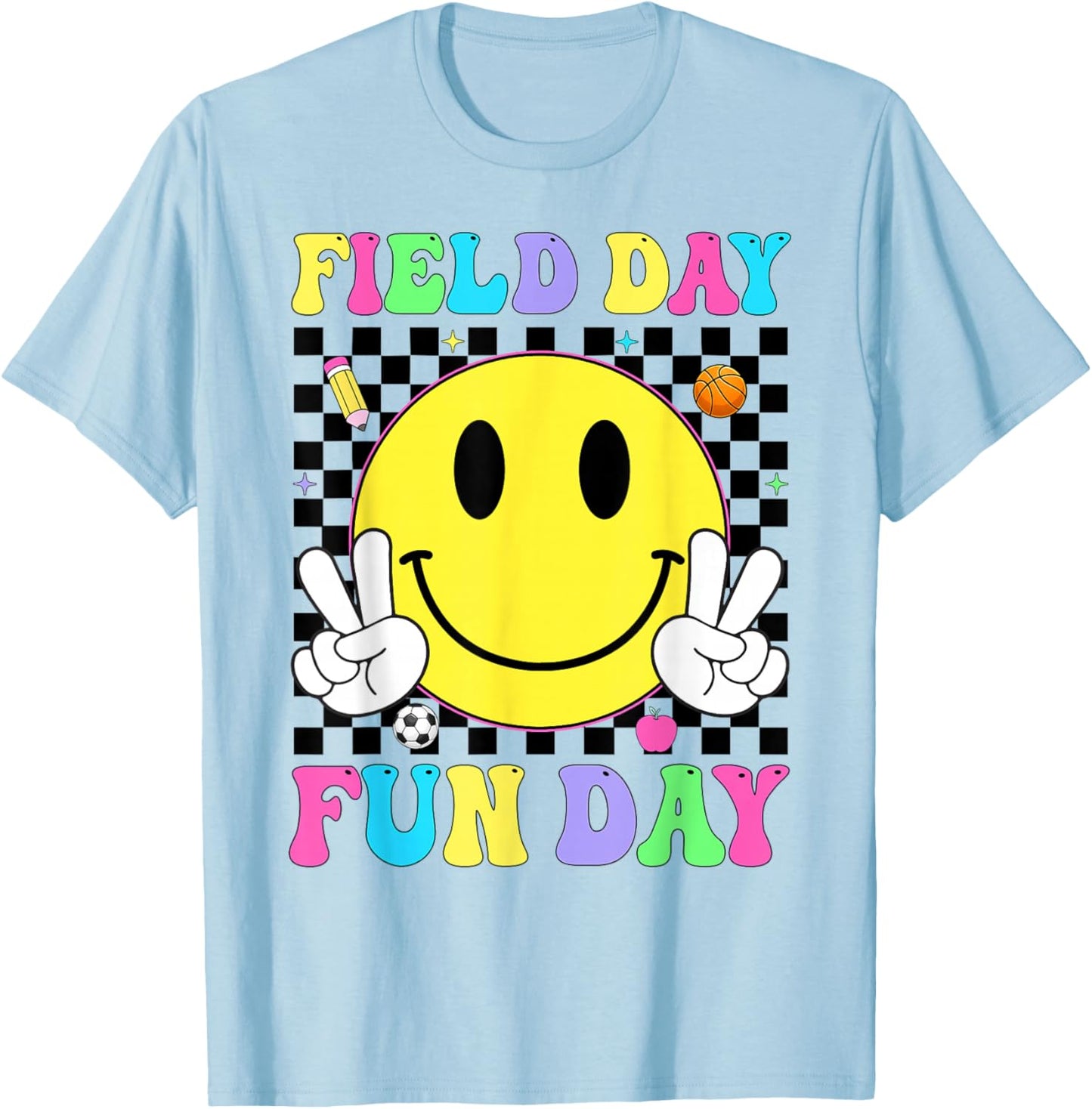 Field Day Fun Day School Team Teacher Kids Field Day 2026 T-Shirt - T-Shirt | Light Blue
