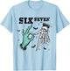 Funny 67 Meme Spooky Skeleton Six Seven Gen Alpha Slang T-Shirt - T-Shirt | Light Blue