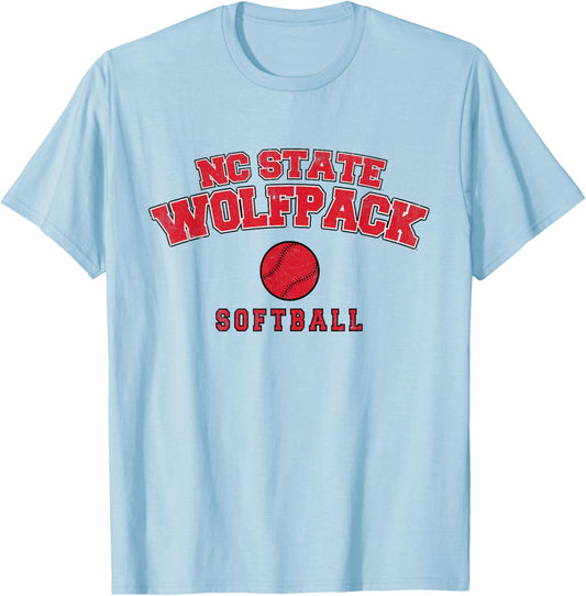 NC State Wolfpack Softball T-Shirt - T-Shirt | Light Blue