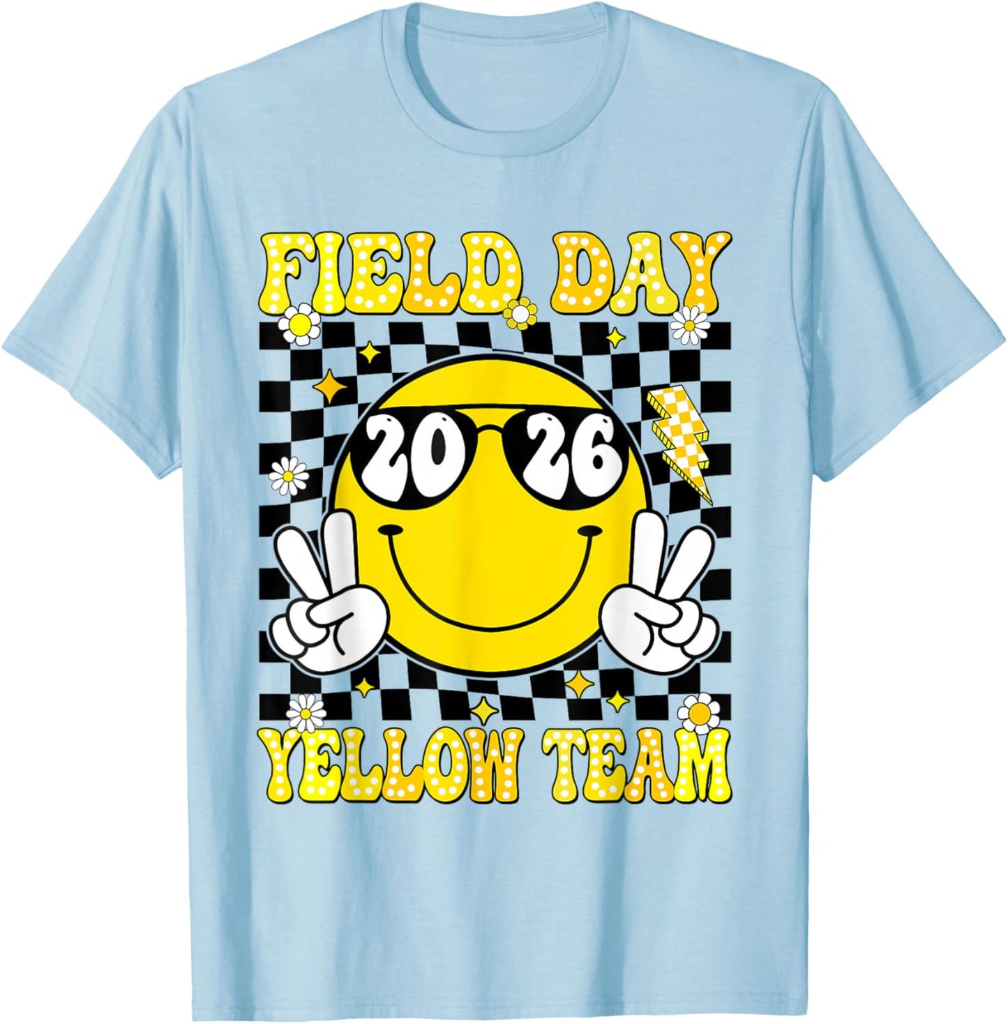 Field Day Yellow Team Funny for Teacher Kids Field Day Games T-Shirt - T-Shirt | Light Blue