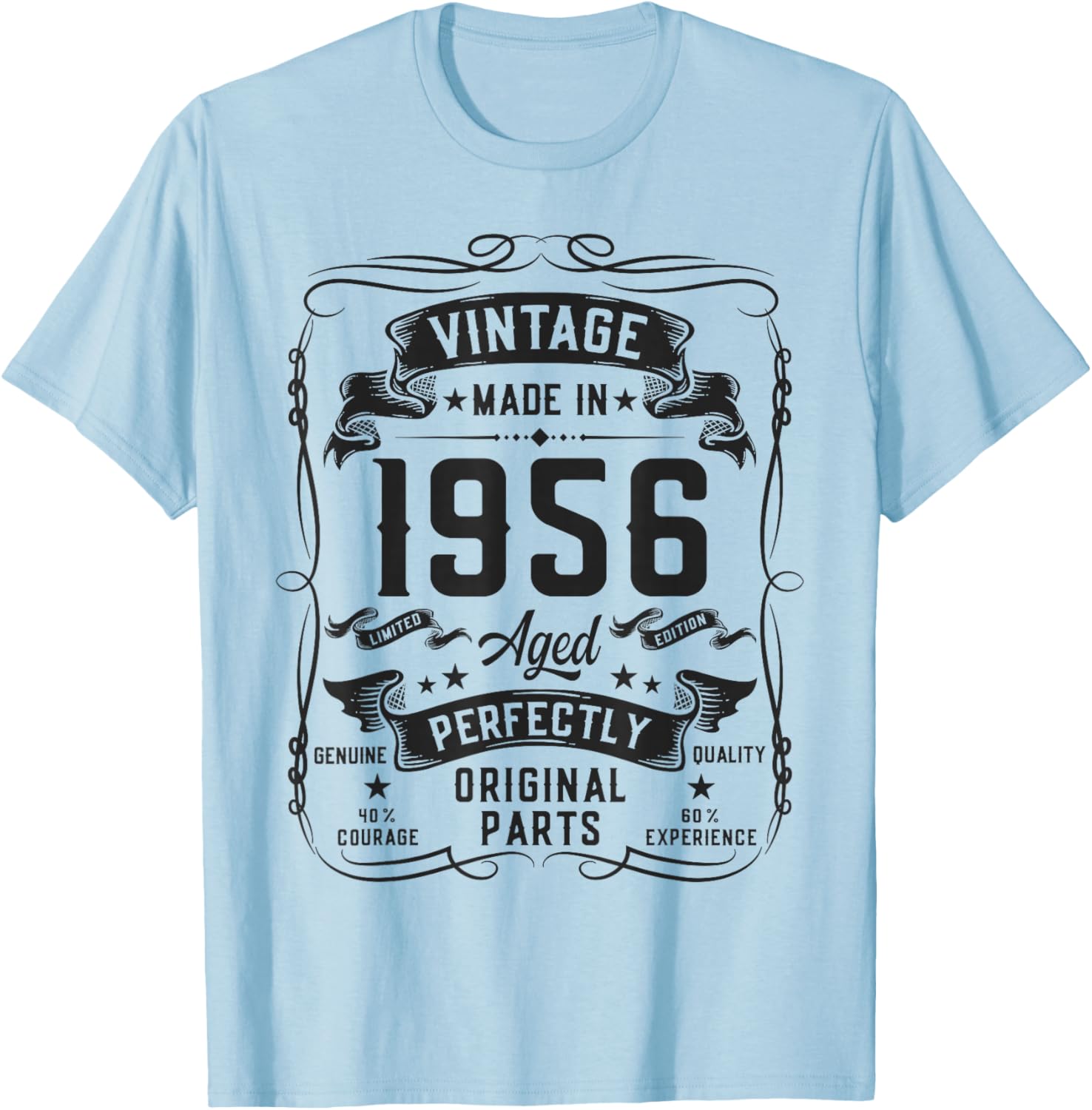 Vintage 1956 70yr 70th Birthday Gifts 70 Years Old T-Shirt - T-Shirt | Light Blue