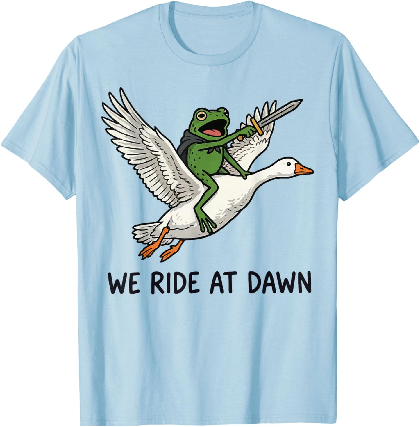 We Ride at Dawn Frog T-Shirt - T-Shirt | Light Blue