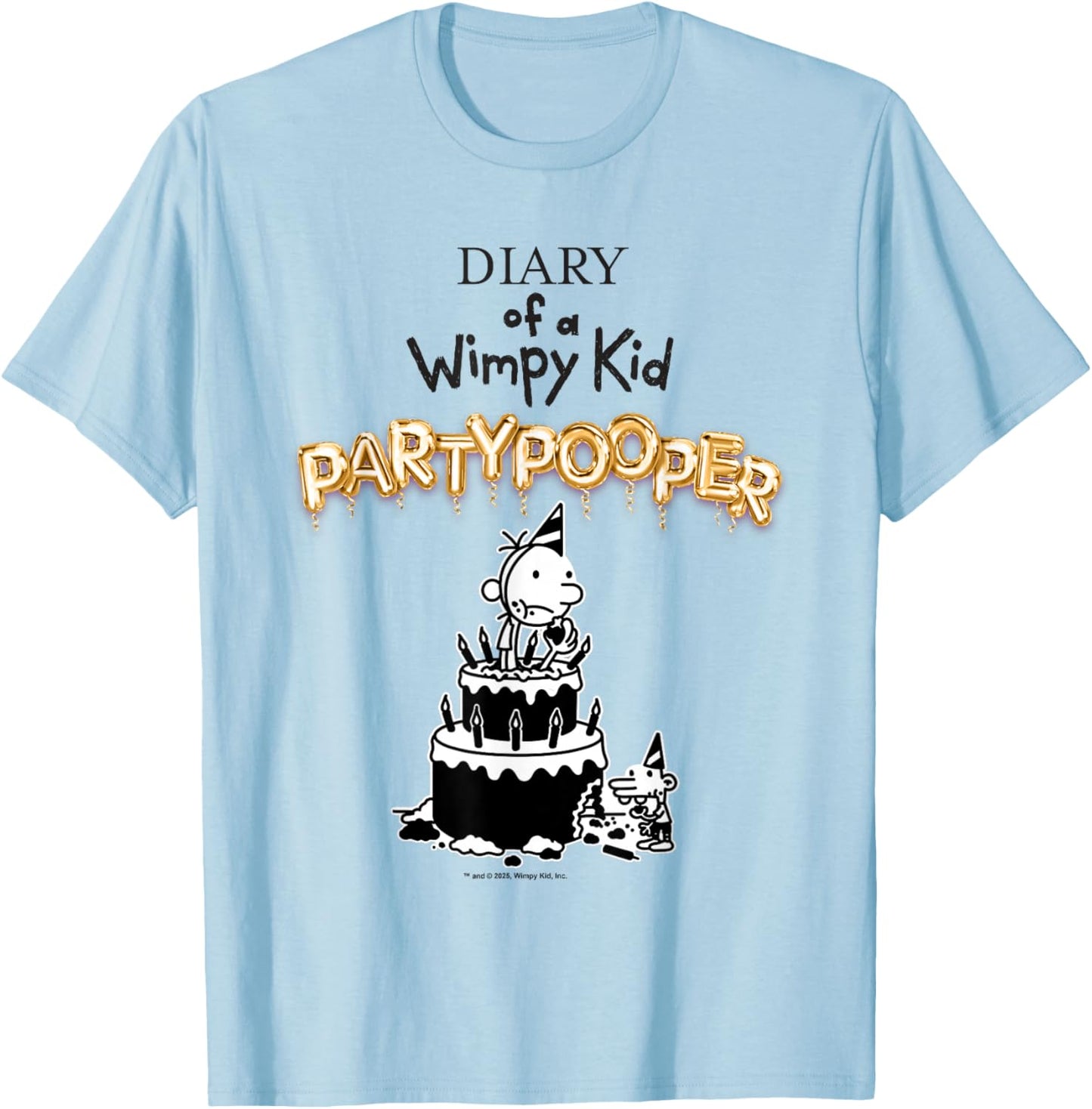 Diary of a Wimpy Kid Party Pooper Cover T-Shirt - T-Shirt | Light Blue