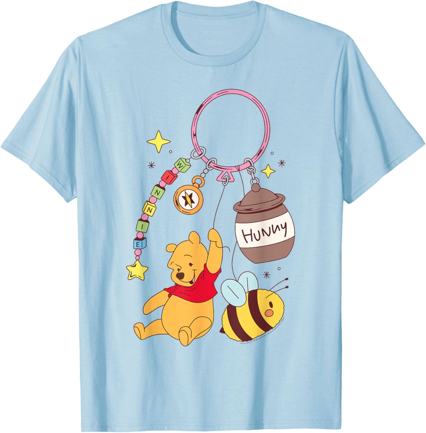 Disney Winnie The Pooh Fashion Bag Charm T-Shirt - T-Shirt | Light Blue