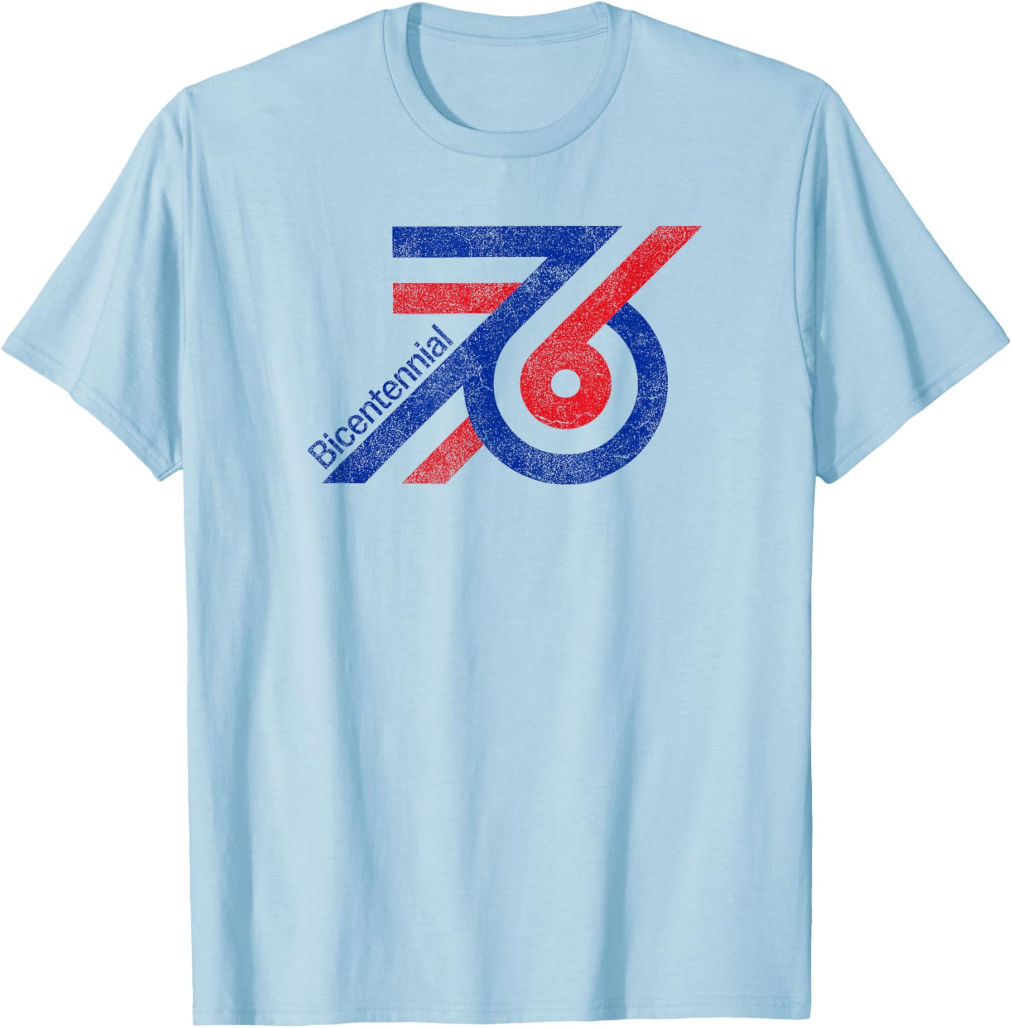 Bicentennial '76 Patriotic Throwback USA T-Shirt - T-Shirt | Light Blue