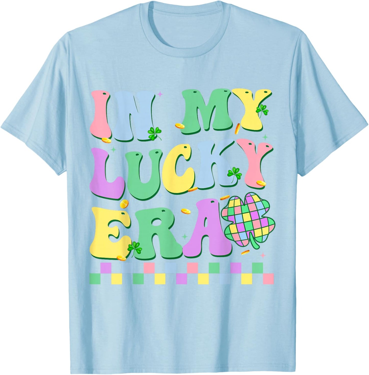 in My Lucky Era Lucky Charms St Patricks Girl Retro Women Ki T-Shirt - T-Shirt | Light Blue