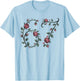 Retro Cute Floral 67 Rose Valentines Day Funny Love 67 T-Shirt - T-Shirt | Light Blue
