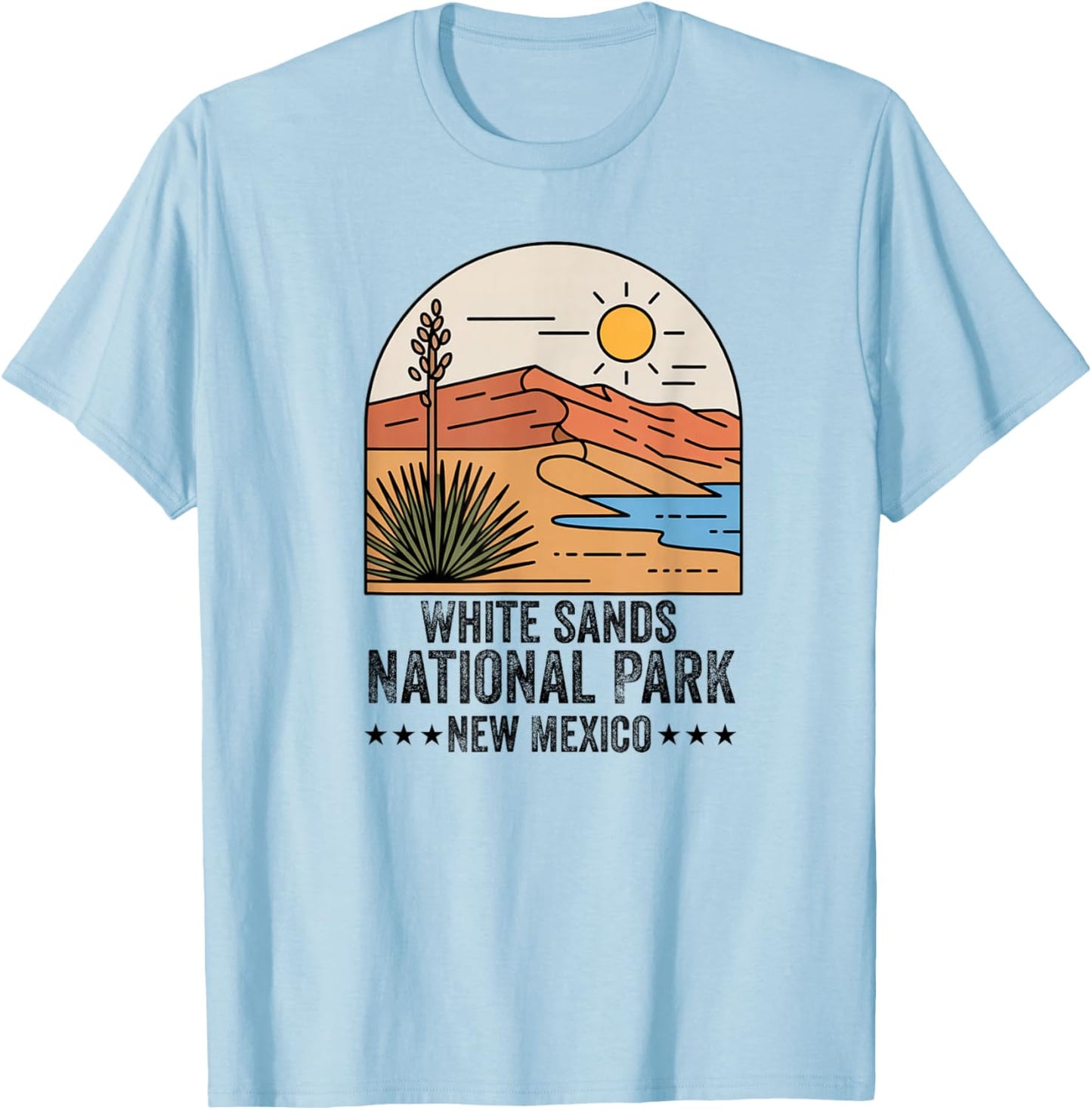 White Sands National Park Souvenir New Mexico Men Women T-Shirt - T-Shirt | Light Blue