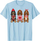 Cute Bloodhound Valentine Dog T-Shirt - T-Shirt | Light Blue