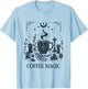 The Coffee Tarot Cards Skeleton Coffee Lover Caffeine Addict T-Shirt - T-Shirt | Light Blue