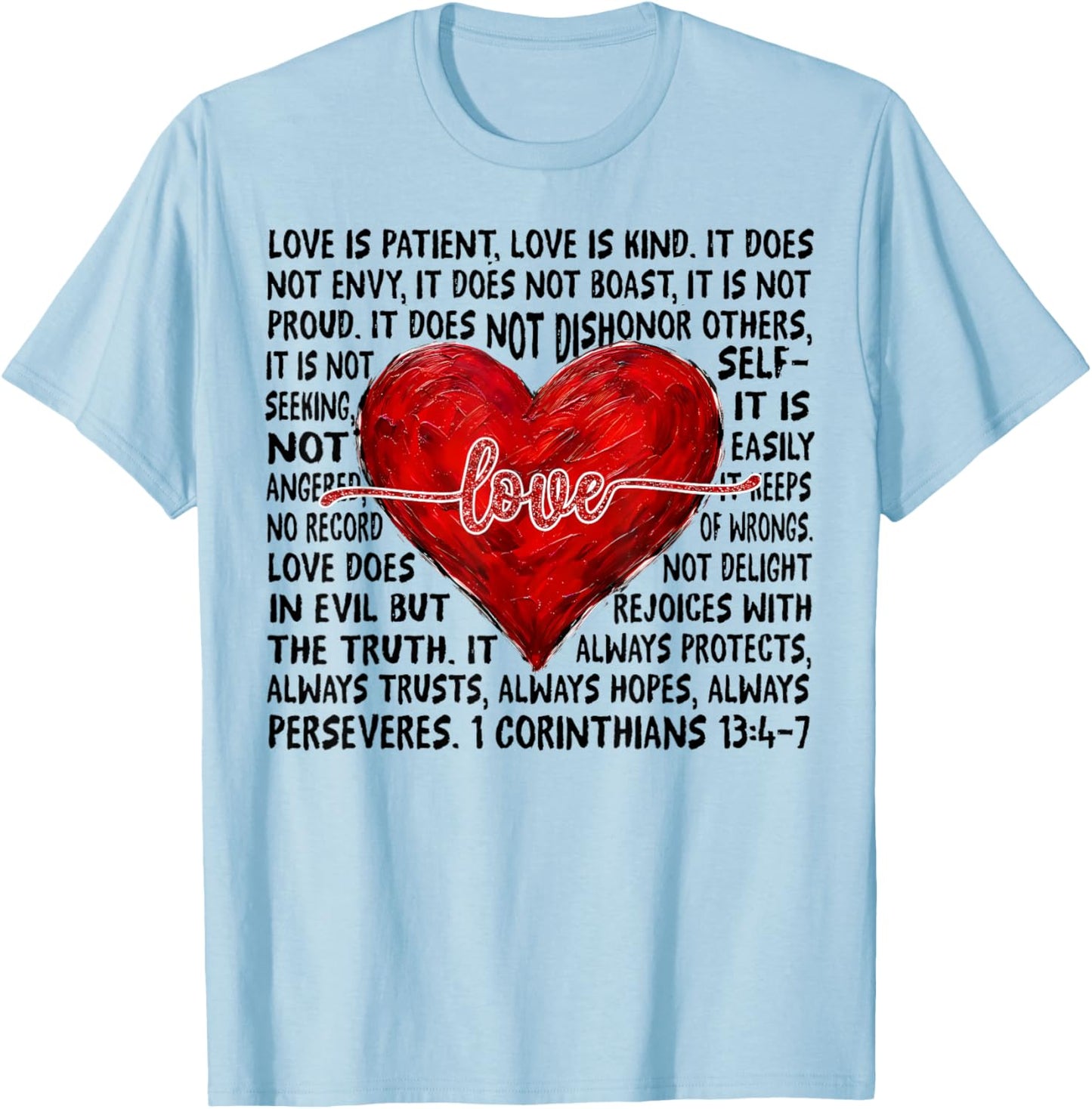 Love Valentines Day T-Shirt - T-Shirt | Light Blue