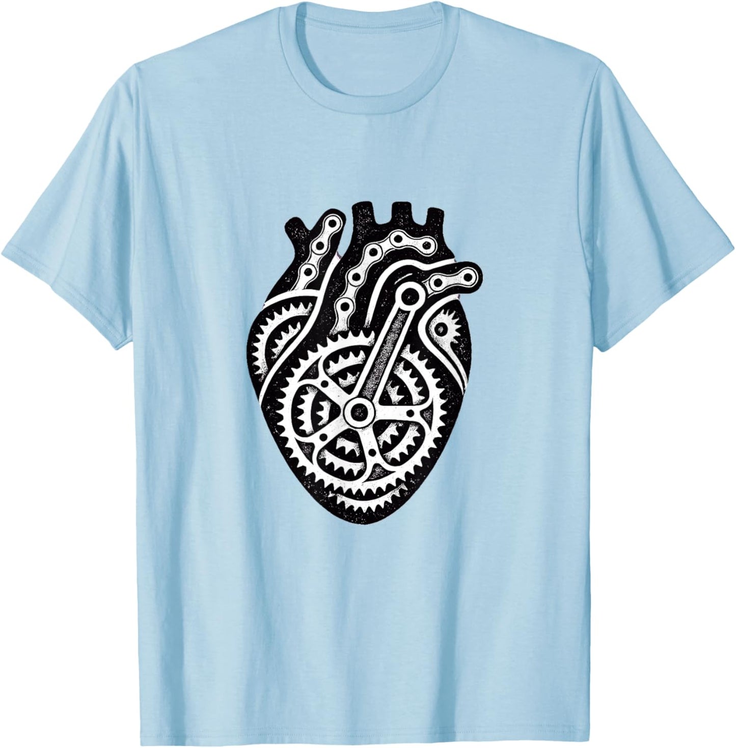 Bicycle Bike Heart Cycling Love Biker Men Women Biking T-Shirt - T-Shirt | Light Blue