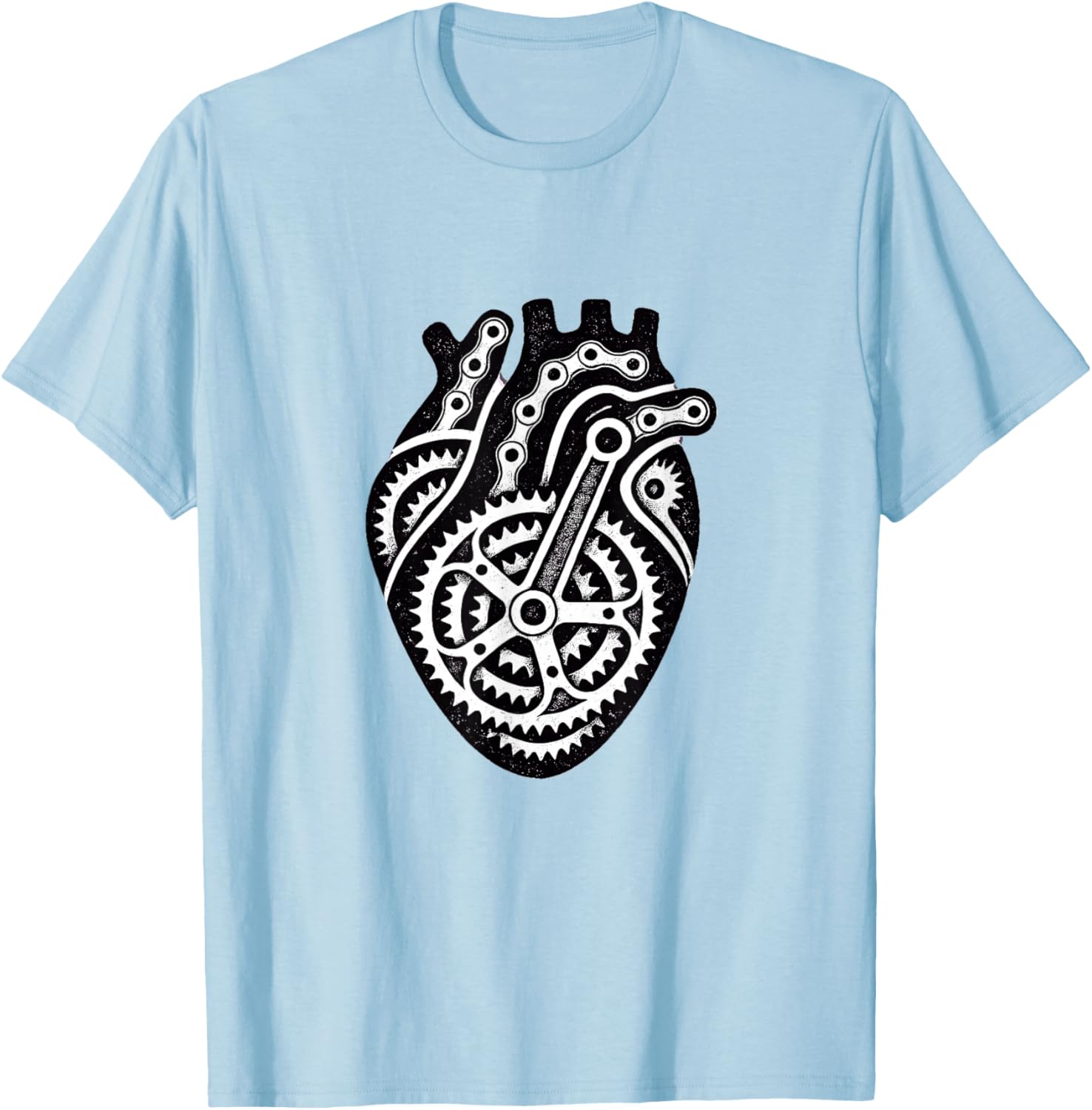 Bicycle Bike Heart Cycling Love Biker Men Women Biking T-Shirt - T-Shirt | Light Blue