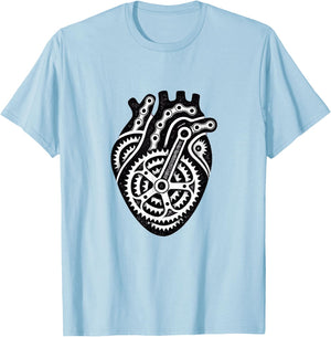 Bicycle Bike Heart Cycling Love Biker Men Women Biking T-Shirt - T-Shirt | Light Blue