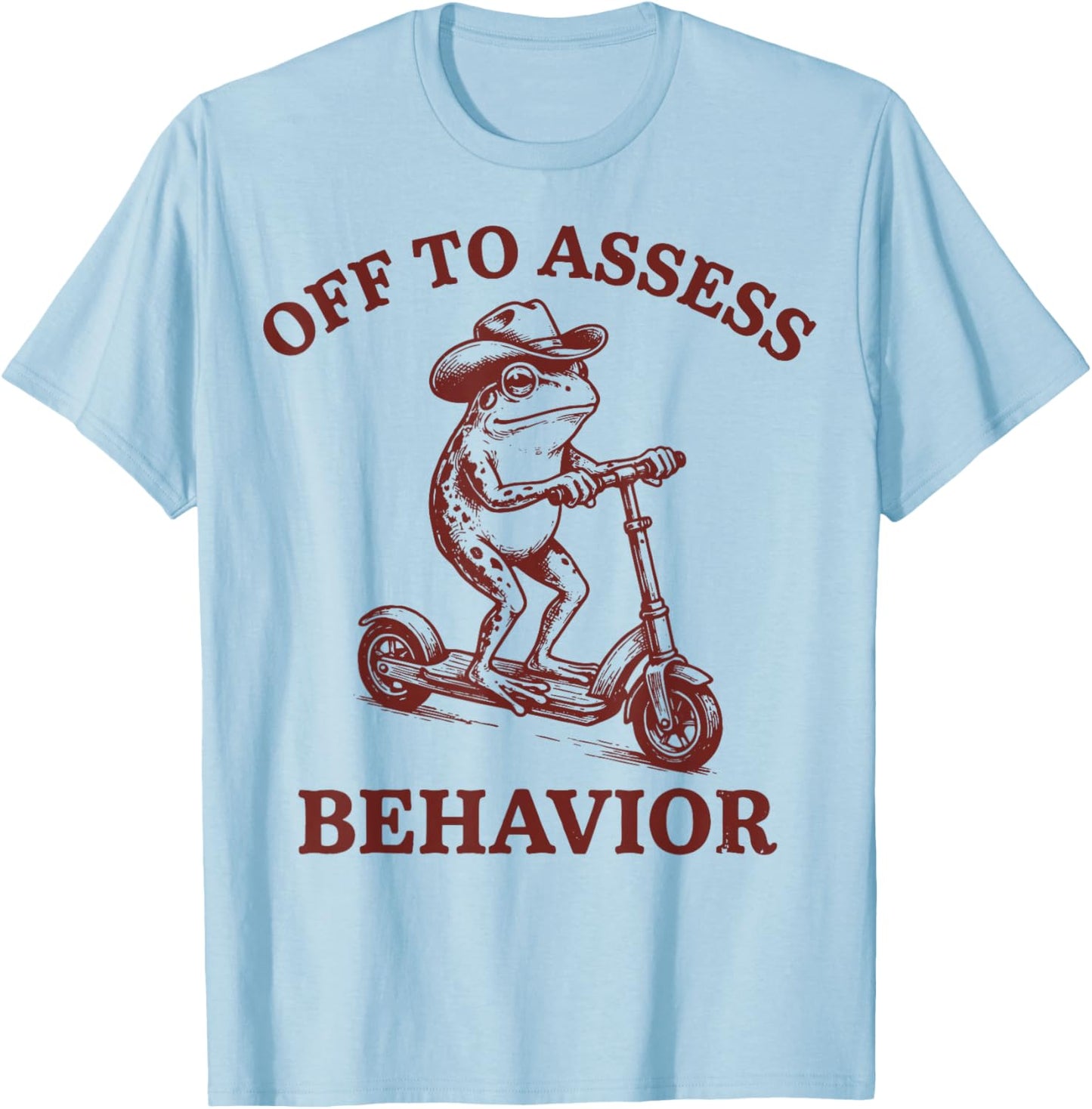 Off to Assess Behavior Frog T-Shirt - T-Shirt | Light Blue