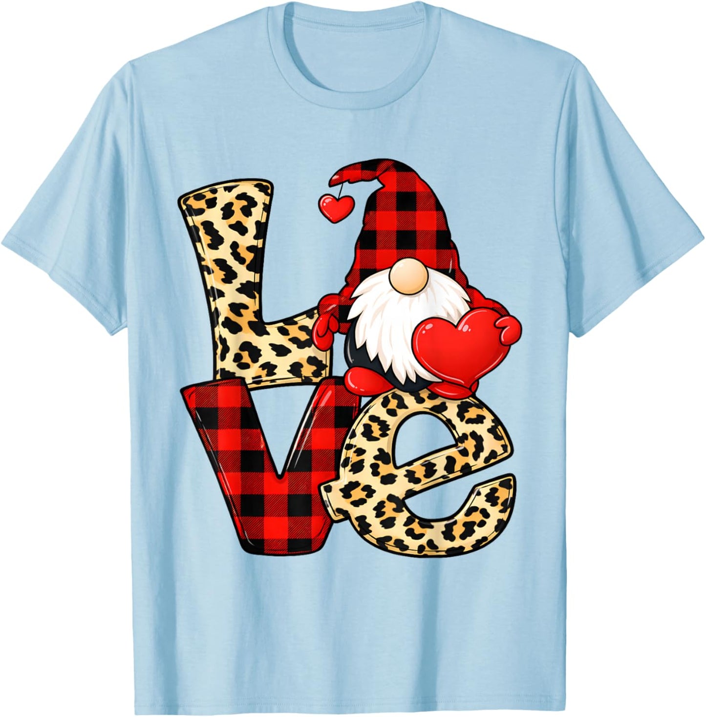 Gnome Love Valentine Gnomes Valentines Day Men Women Kids T-Shirt - T-Shirt | Light Blue
