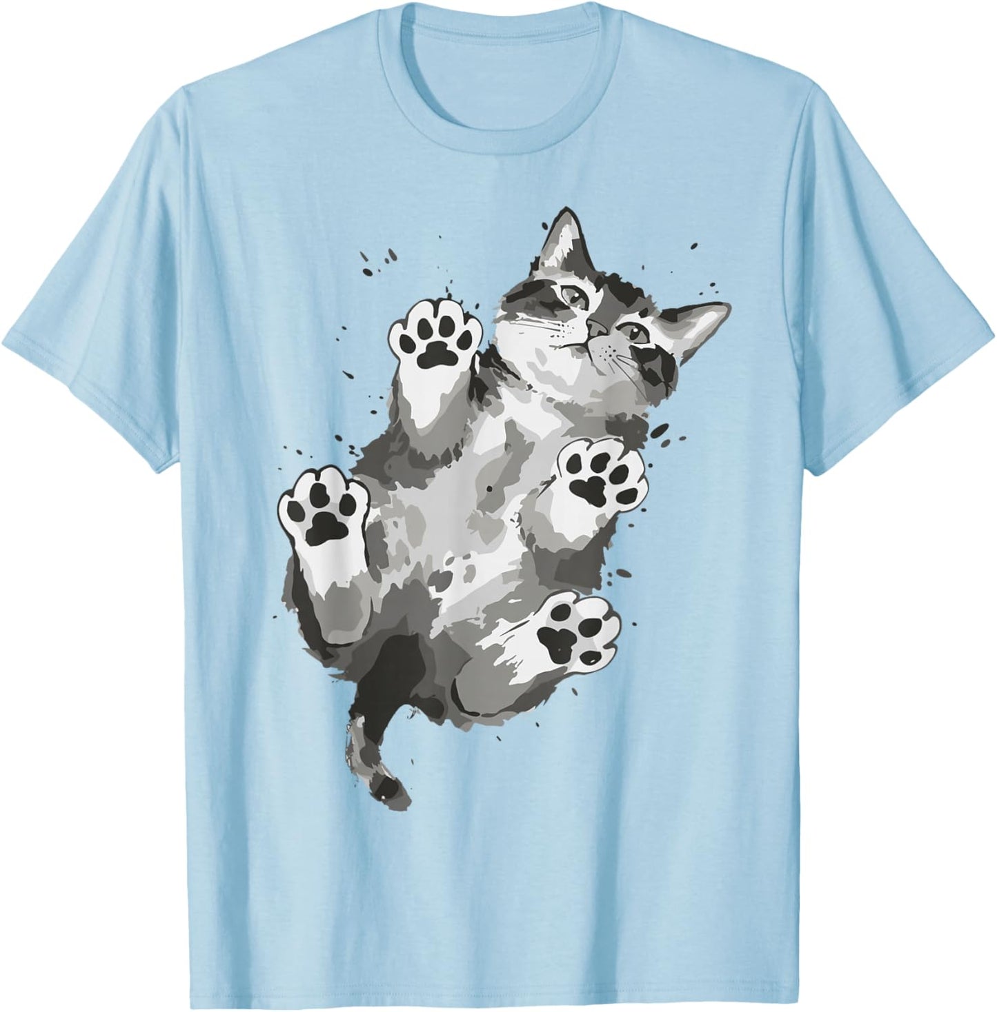 Cute Cat Paw T-Shirt - T-Shirt | Light Blue