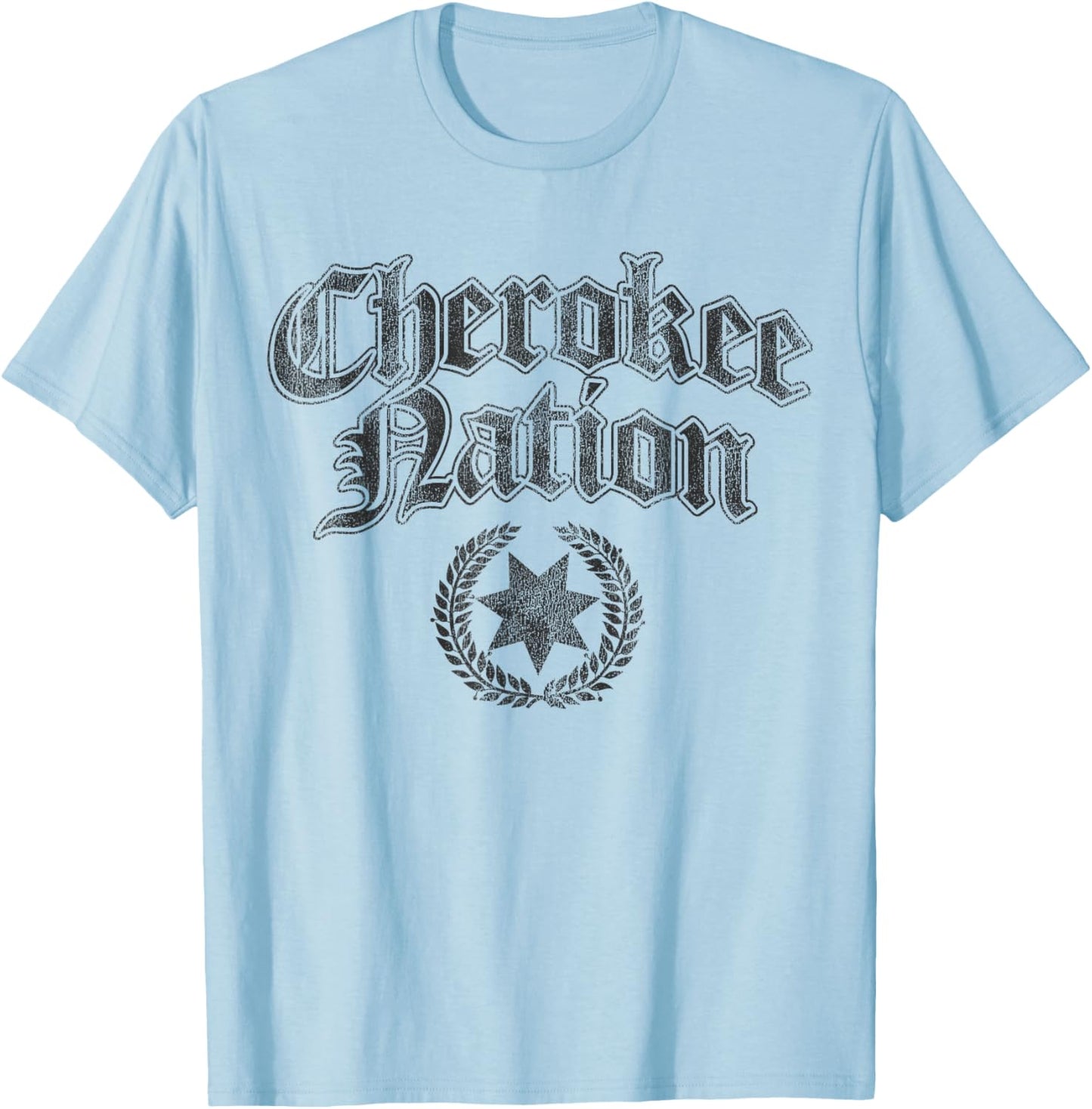 Vintage Cherokee Nation Native American Indian T-Shirt - T-Shirt | Light Blue