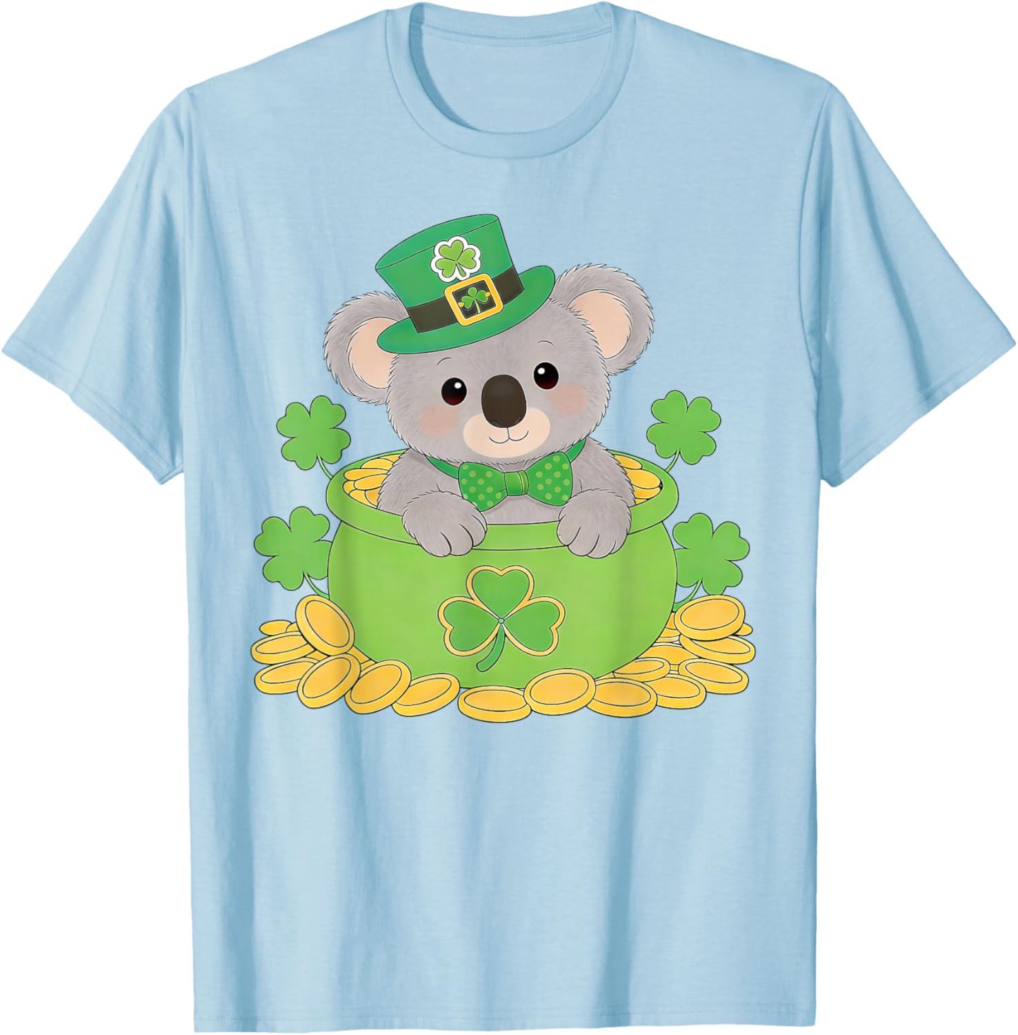 Koala St. Patrick’s Day Irish Shamrock Leprechaun Funny T-Shirt - T-Shirt | Light Blue