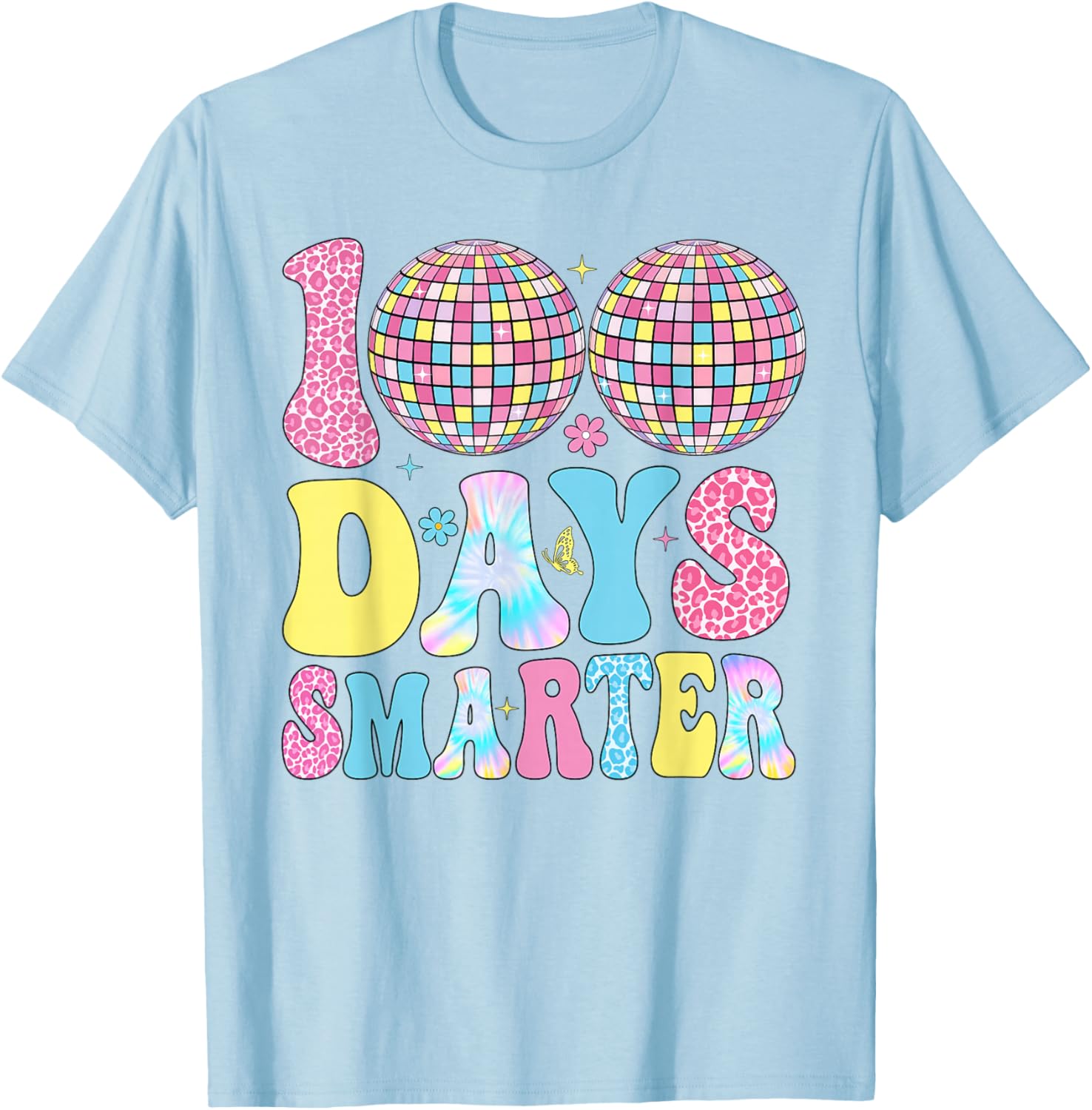 100 Days Smarter Teacher Boys Girls Kids 100th Day of School T-Shirt - T-Shirt | Light Blue