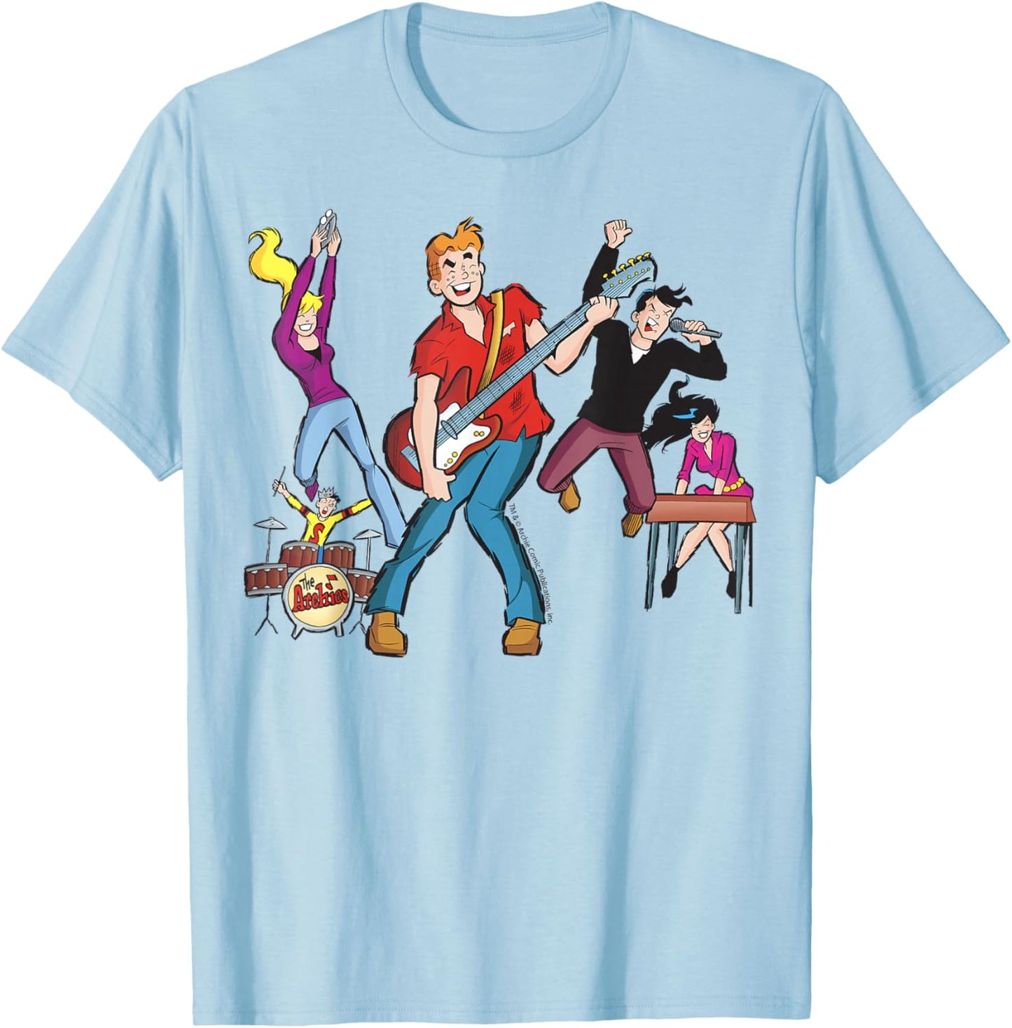 Archie Comics The Archies Rock Band Jamming T-Shirt - T-Shirt | Light Blue