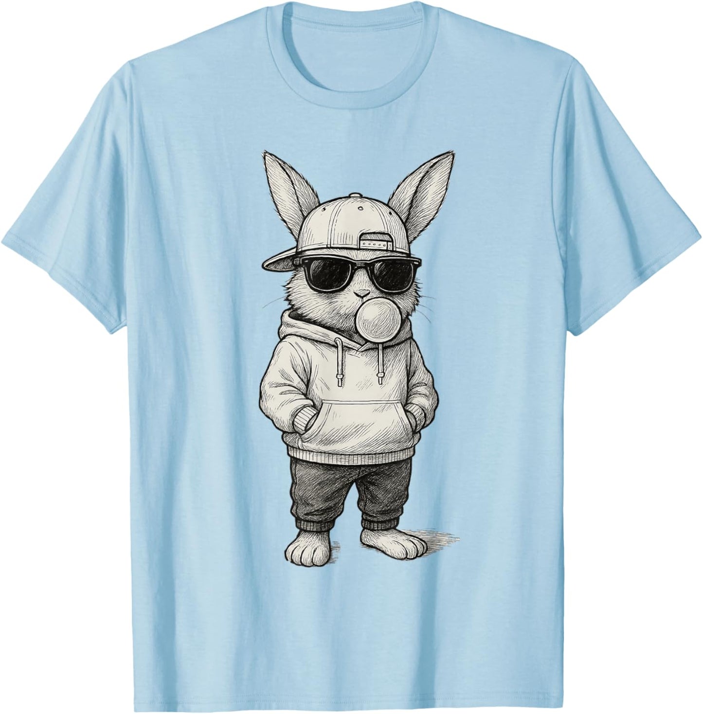 Cool Easter Bunny with Sunglasses for Boys Teens Men Boys T-Shirt - T-Shirt | Light Blue