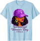 International Women's Day 2026 8 March Black Women T-Shirt - T-Shirt | Light Blue