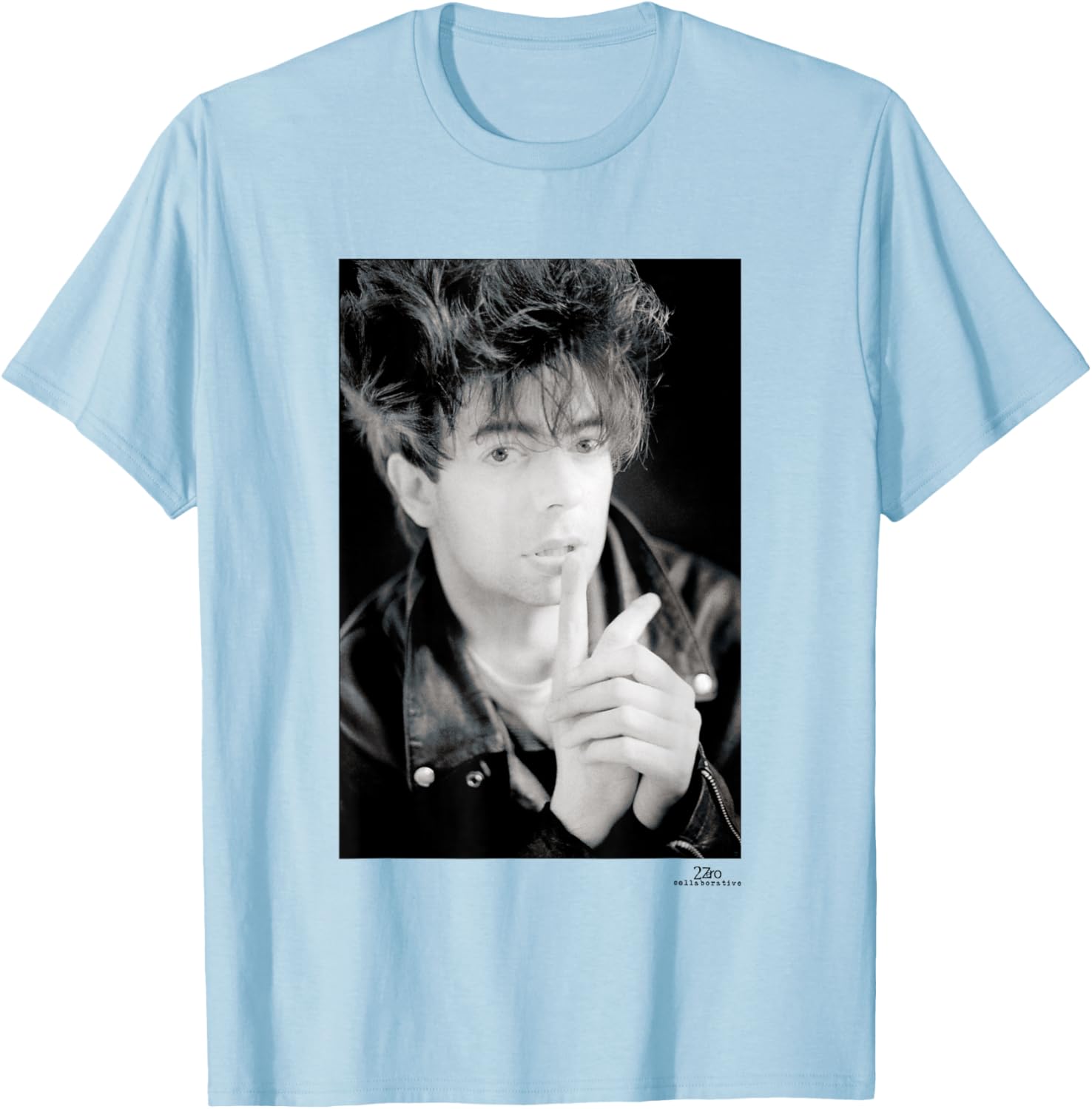 Echo & The Bunnymen Ian McCulloch Portrait by Phil Nicholls T-Shirt - T-Shirt | Light Blue